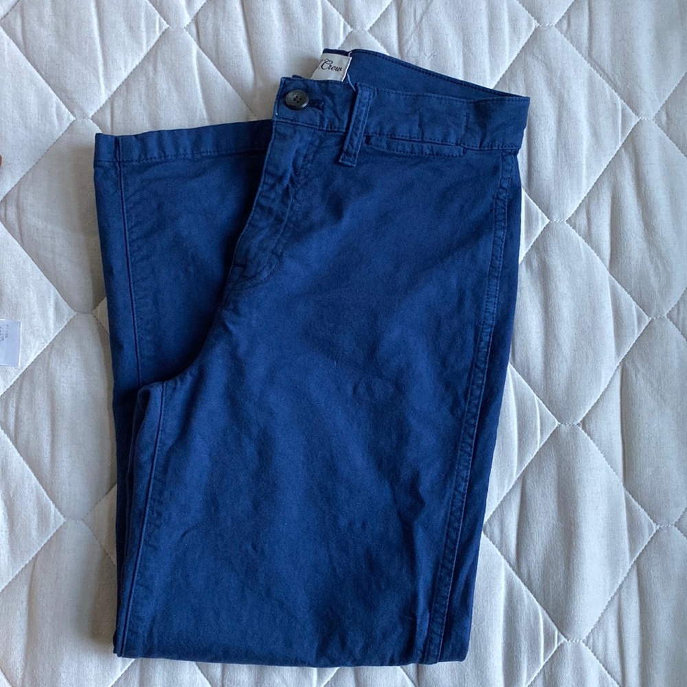 J. Crew Slim Wide-Leg Pant in Washed Blue